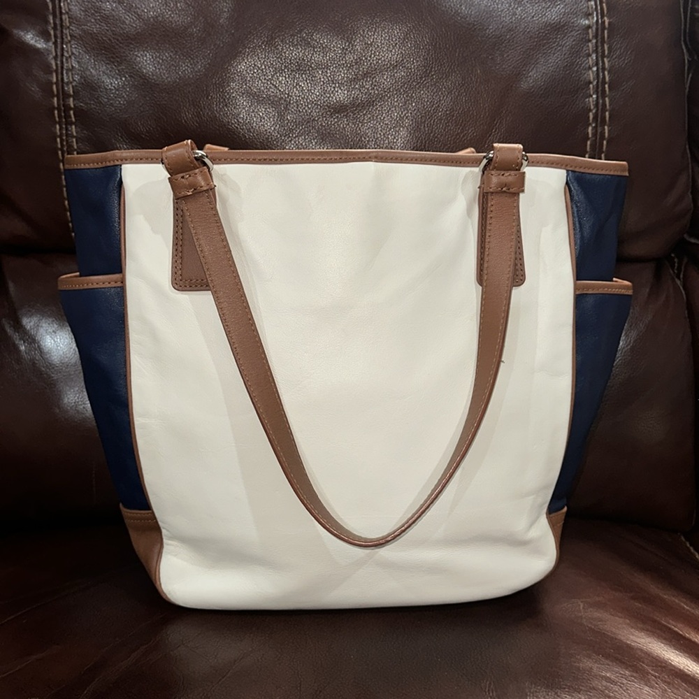 🔥🔥🔥Vintage Coach Colorblock Leather Shoulder Bag - Picture 6 of 15